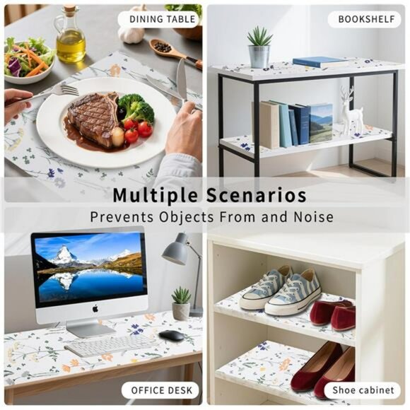 Non Slip Shelf Liner 12 x 118 Inch Waterproof Drawer Cabinet Liner Kitchen Mat - Picture 5 of 8